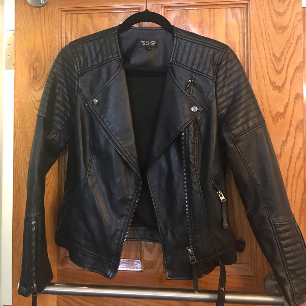 Topshop Leather Look Jacket US Size 4